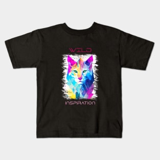 Lynx Wild Nature Animal Colors Art Painting Kids T-Shirt